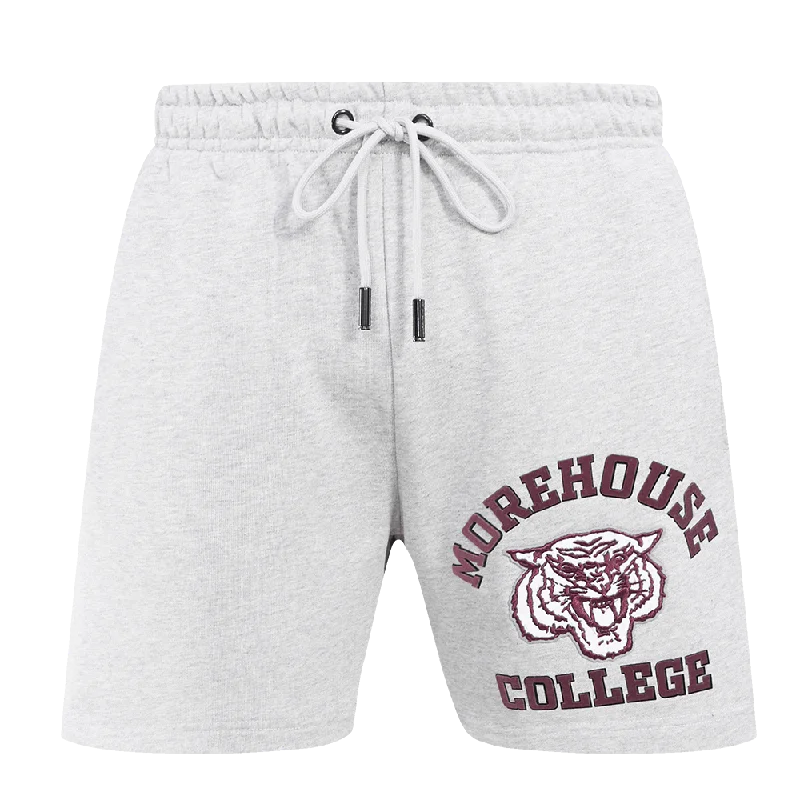 MOREHOUSE COLLEGE CLASSIC MEN'S STACKED LOGO SHORT (HEATHER GREY)