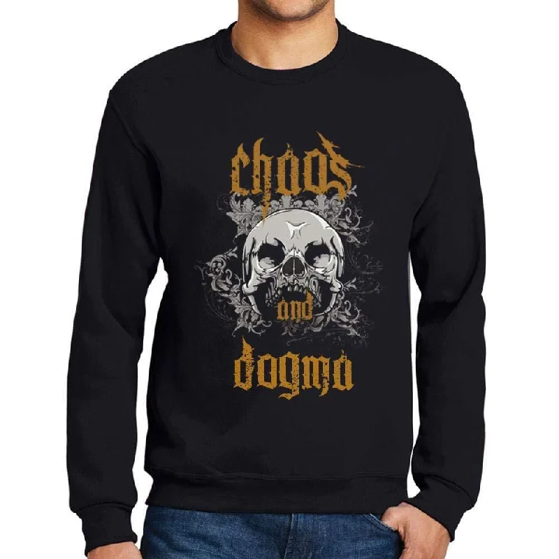 Ultrabasic - Homme Imprimé Graphique Sweat-Shirt Chaos and Dogma Noir Profond