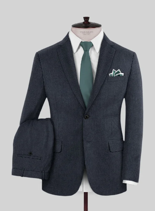 Reda Indigo Blue Wool Suit