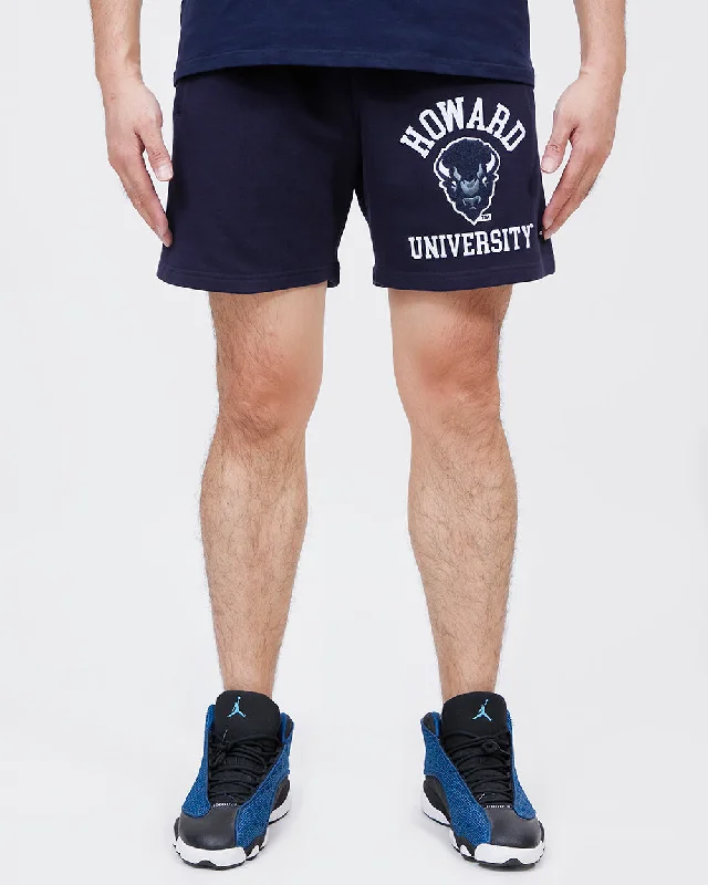 HOWARD UNIVERSITY CLASSIC MEN'S STACKED LOGO SHORT (MIDNIGHT NAVY)