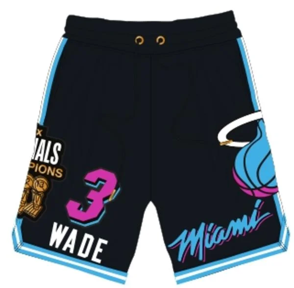 NBA MIAMI HEAT WADE CHAMPION VICE MEN'S SHORT (BLACK)