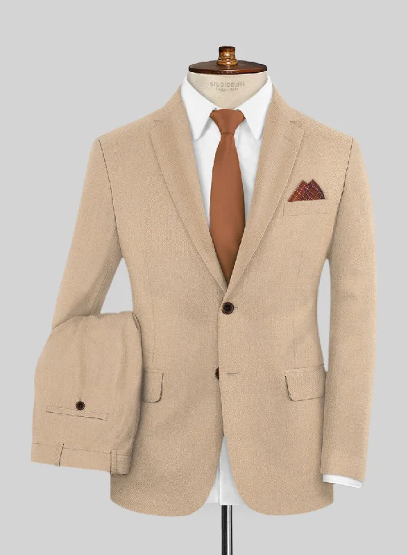 Lanificio Zegna Trofeo Mocha Beige Wool Suit