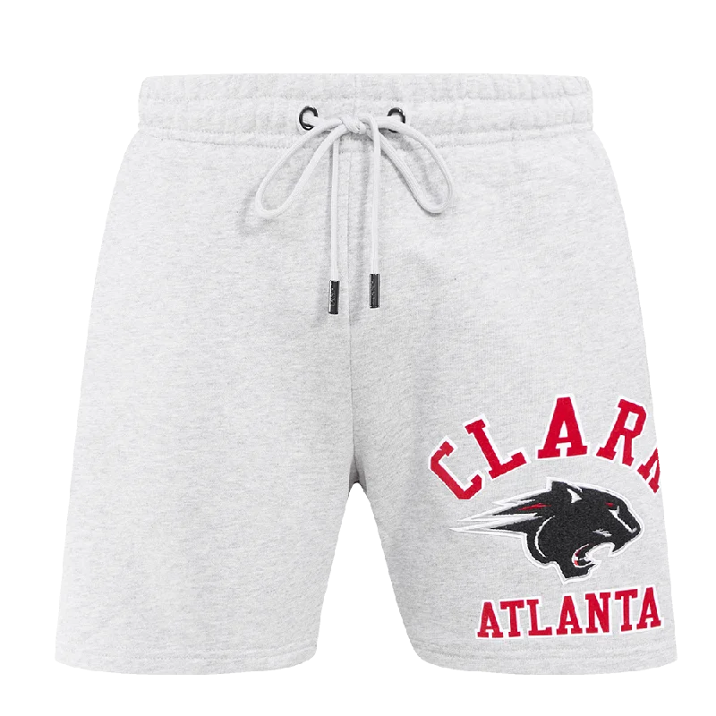 CLARK ATLANTA UNIVERSITY CLASSIC MEN'S STACKED LOGO SHORT (HEATHER GREY)