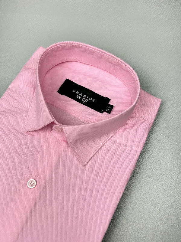 Pink Stripes Formal Dress Shirt For Men MFS167