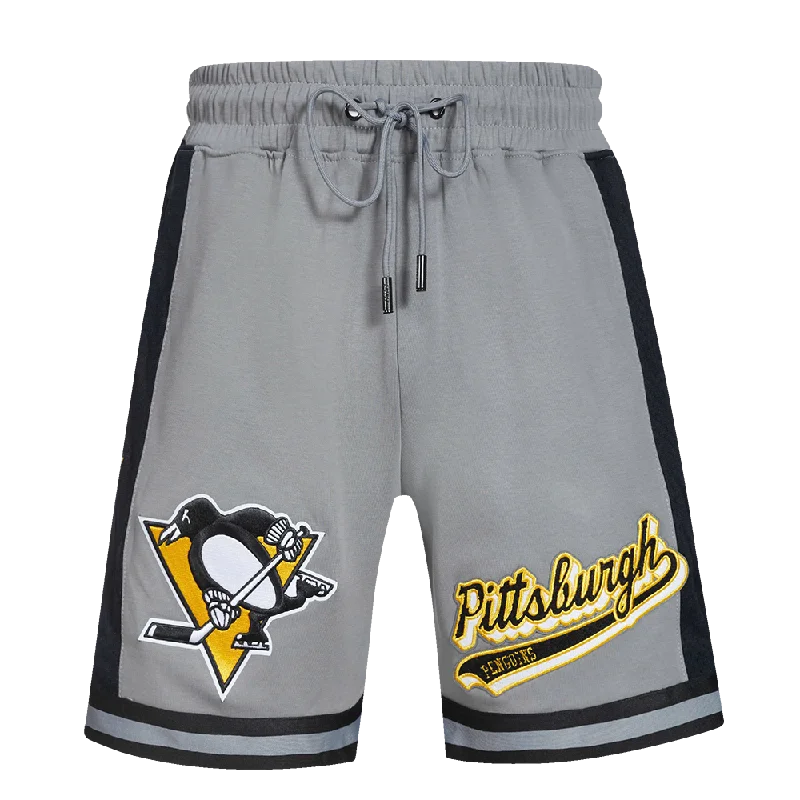 NHL PITTSBURGH PENGUINS SCRIPT TAIL MEN'S DK 2.0 SHORT (GRAY/BLACK)