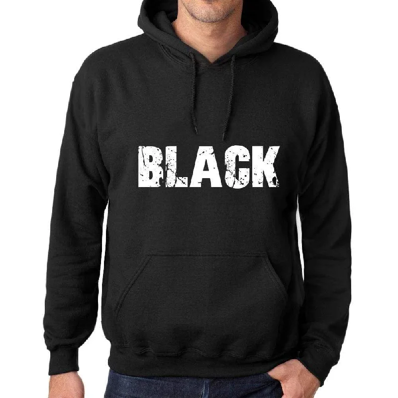 Men's Women's Unisex Printed Graphic Cotton Hoodie Soft Heavyweight Hooded Sweatshirt Pullover Popular Words BLACK Deep Black