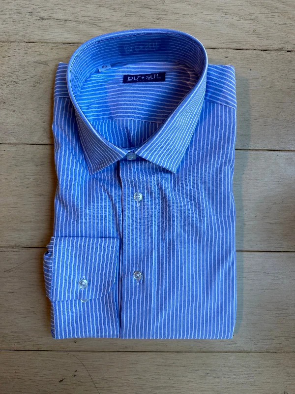 Blue White Stripe Bamboo Premium Shirt