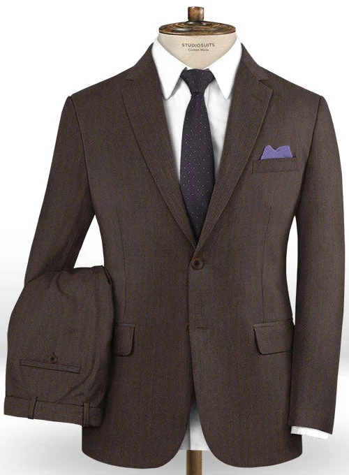 Caccioppoli Dapper Dandy Acula Brown Wool Suit