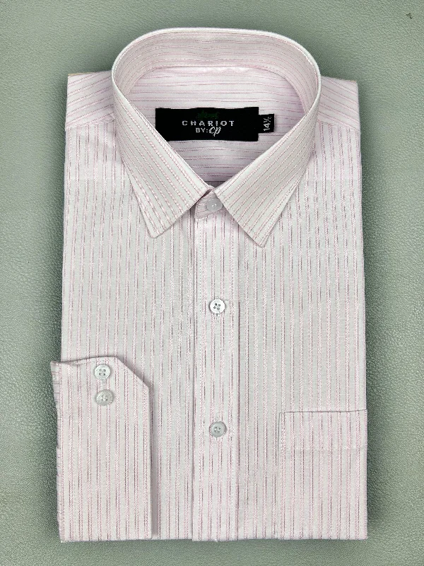 Pink Lines Formal Dress Shirt For Men MFS158