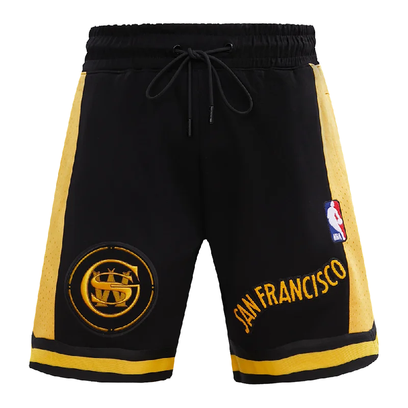 NBA GOLDEN STATE WARRIORS MEN'S CHEST BAY AREA 2.0 SHORT (BLACK/YELLOW)