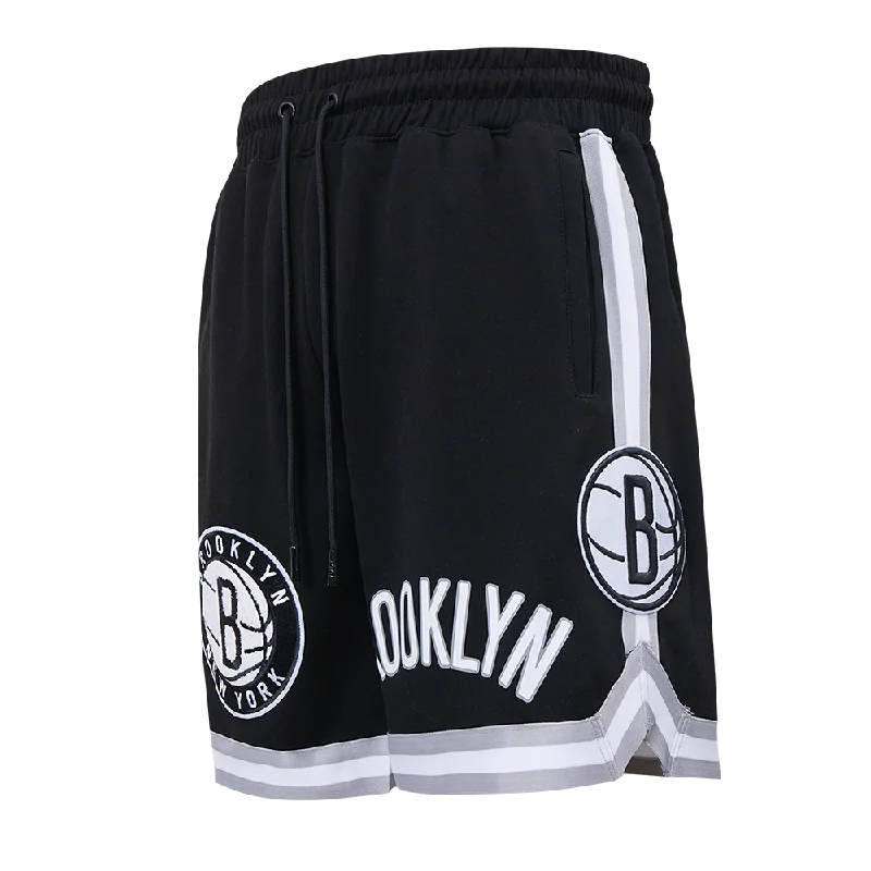 NBA BROOKLYN NETS CLASSIC CHENILLE MEN'S SHORT (BLACK)