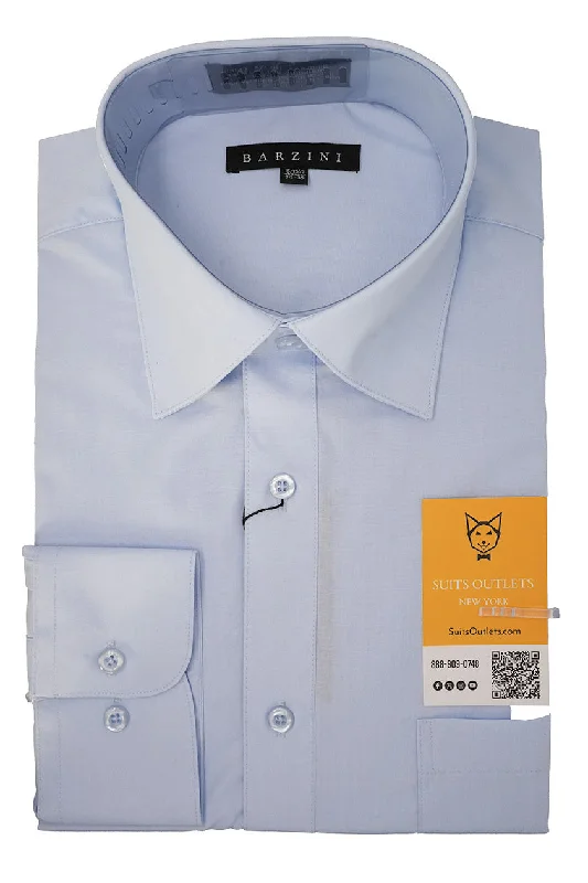 Modern Fit Dress Shirt Convertible Cuff in Light Blue