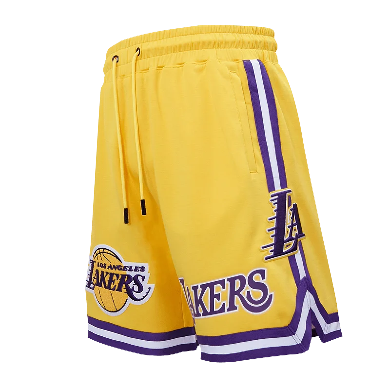 NBA LOS ANGELES LAKERS CLASSIC CHENILLE MEN'S SHORT (YELLOW)