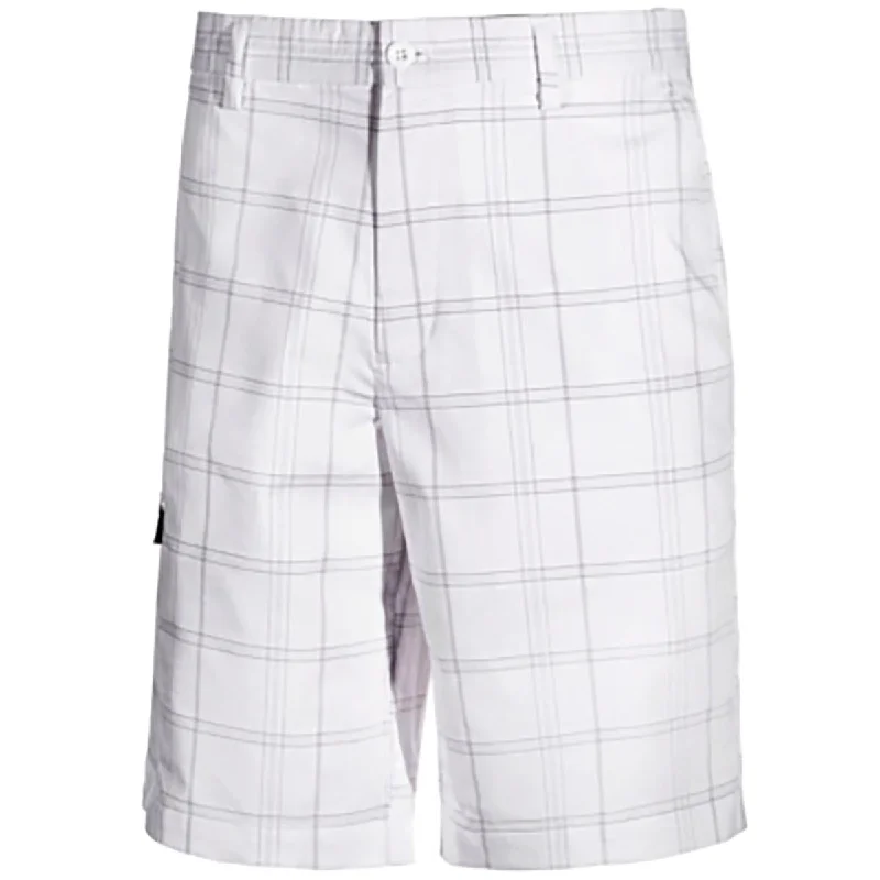 Greg Norman for Tasso Elba Mens Fairway Plaid High Rise Shorts