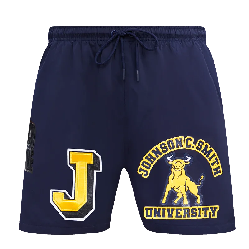 JOHNSON C. SMITH UNIVERSITY CLASSIC MEN'S WOVEN SHORT (MIDNIGHT NAVY)