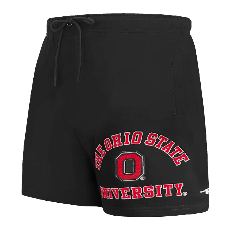 OHIO STATE UNIVERSITY CLASSIC MEN'S STACKED LOGO FLC SHORT (BLACK)