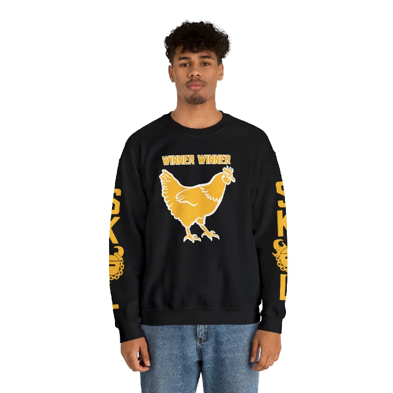 Unisex Heavy Blend™ Crewneck - Winner Winner Chicken Dinner + The Original (Sleeves)