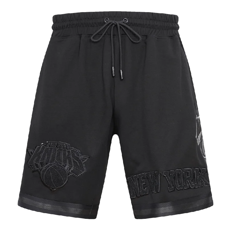 NBA NEW YORK KNICKS TRIPLE BLACK PRO TEAM MEN'S SHORT (BLACK)