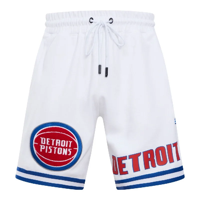 NBA DETROIT PISTONS CLASSIC CHENILLE MEN'S SHORT (WHITE)