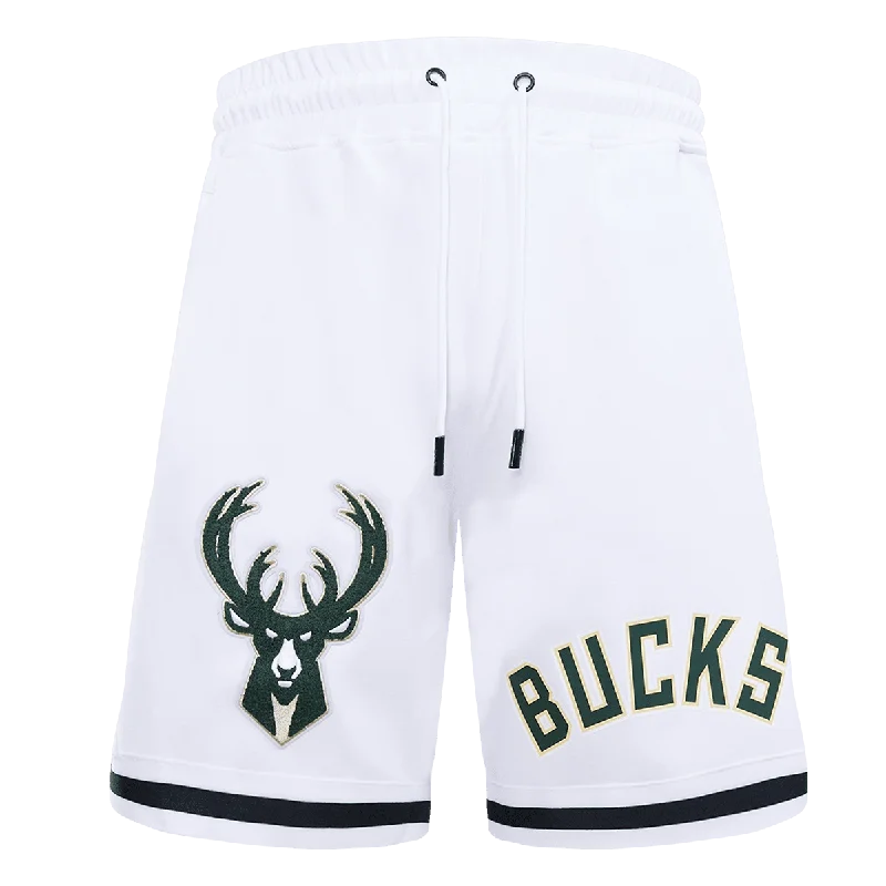 NBA MILWAUKEE BUCKS LOGO PRO TEAM MEN'S SHORT (WHITE)