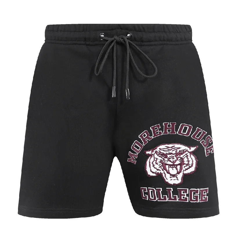 MOREHOUSE COLLEGE CLASSIC MEN'S STACKED LOGO SHORT (BLACK)