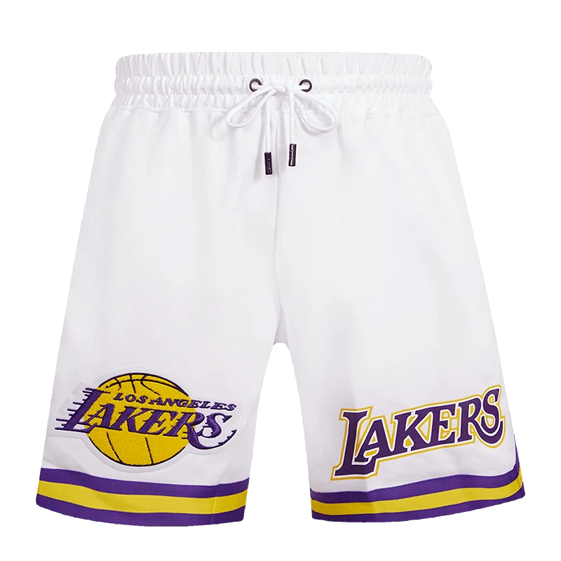 NBA LOS ANGELES LAKERS PRO TEAM MEN'S SHORT (WHITE)