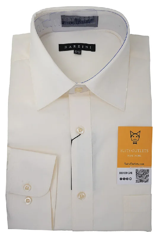 Modern Fit Dress Shirt Convertible Cuff in Ivory