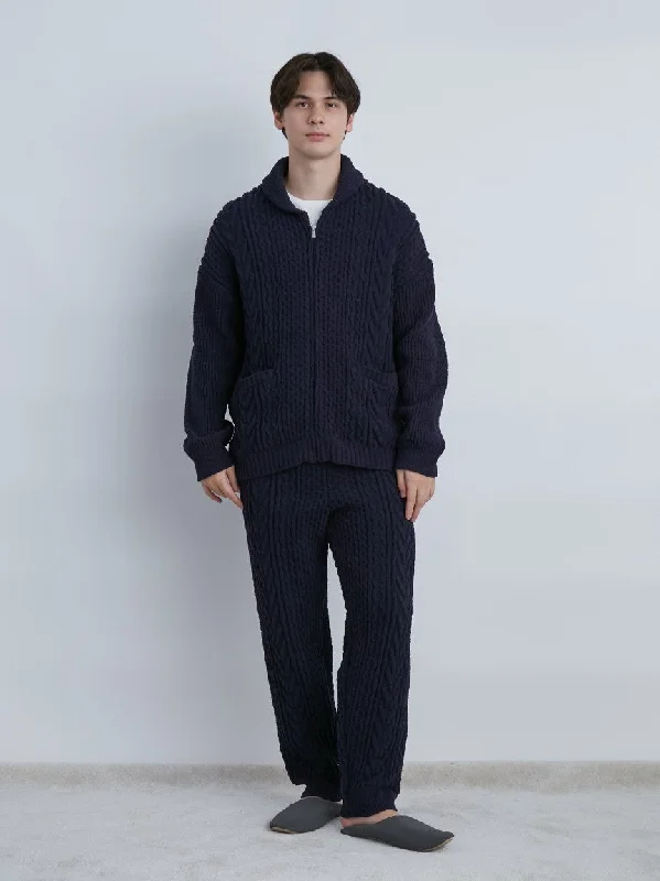 Souffle Run Fluffy Knit Lounge Pants for Men