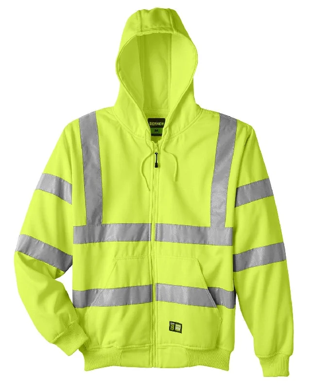 Berne - Men's Hi-Vis Type R Class 3 Lined Hooded Sweatshirt