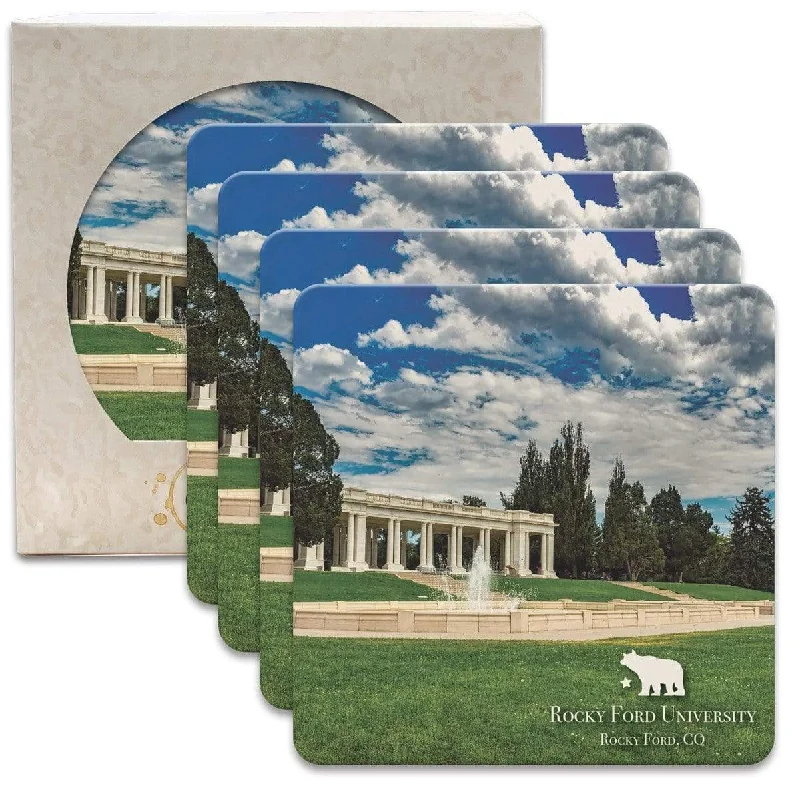 CoasterStone - 4 Pack Absorbent Stone Square Coaster