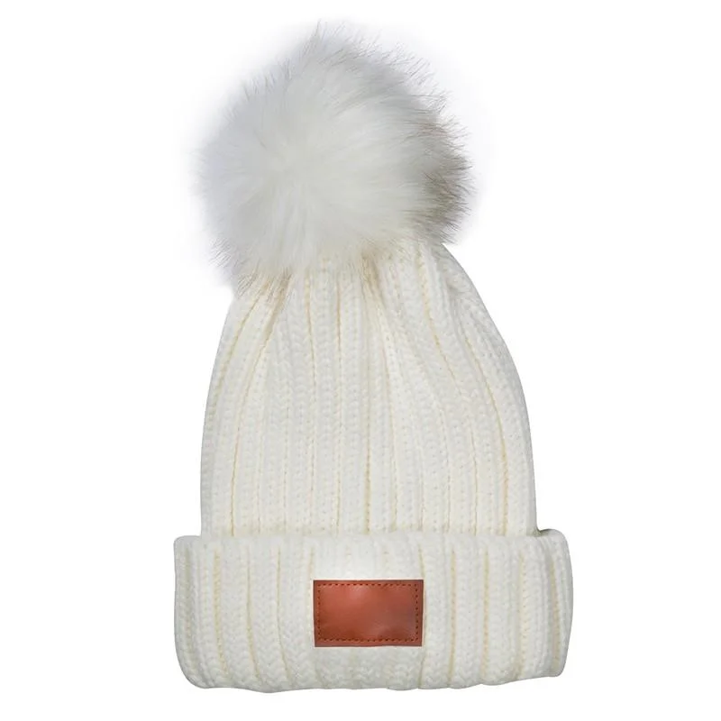 Leeman - Knit Beanie w/ Fur Pom Pom