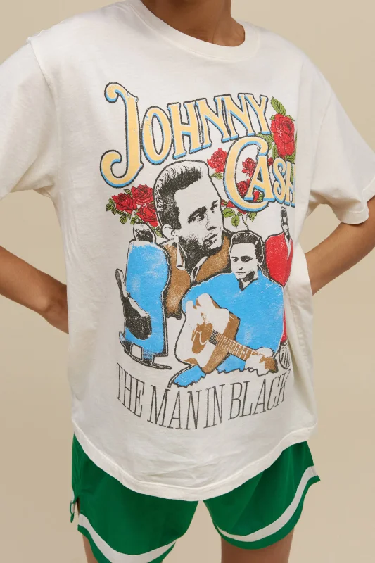 Johnny Cash A Man Comes Around Boyfriend Tee