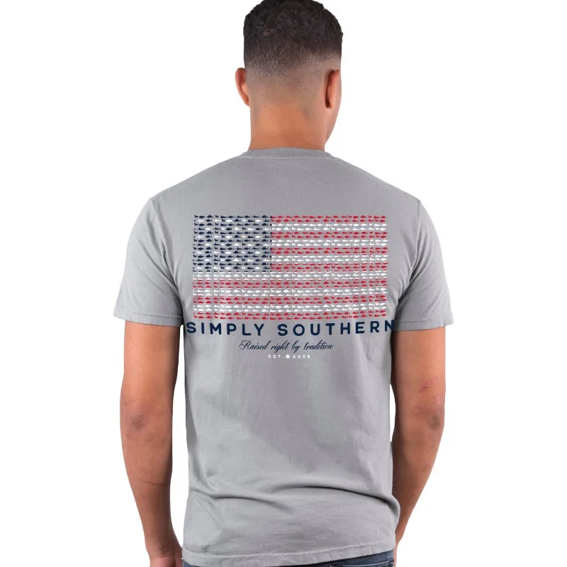 SALE Simply Southern USA Fish Flag Unisex Comfort Colors T-Shirt