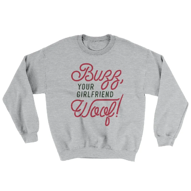 Buzz, Your Girlfriend, Woof! Funny Movie Men/Unisex Ugly Sweater