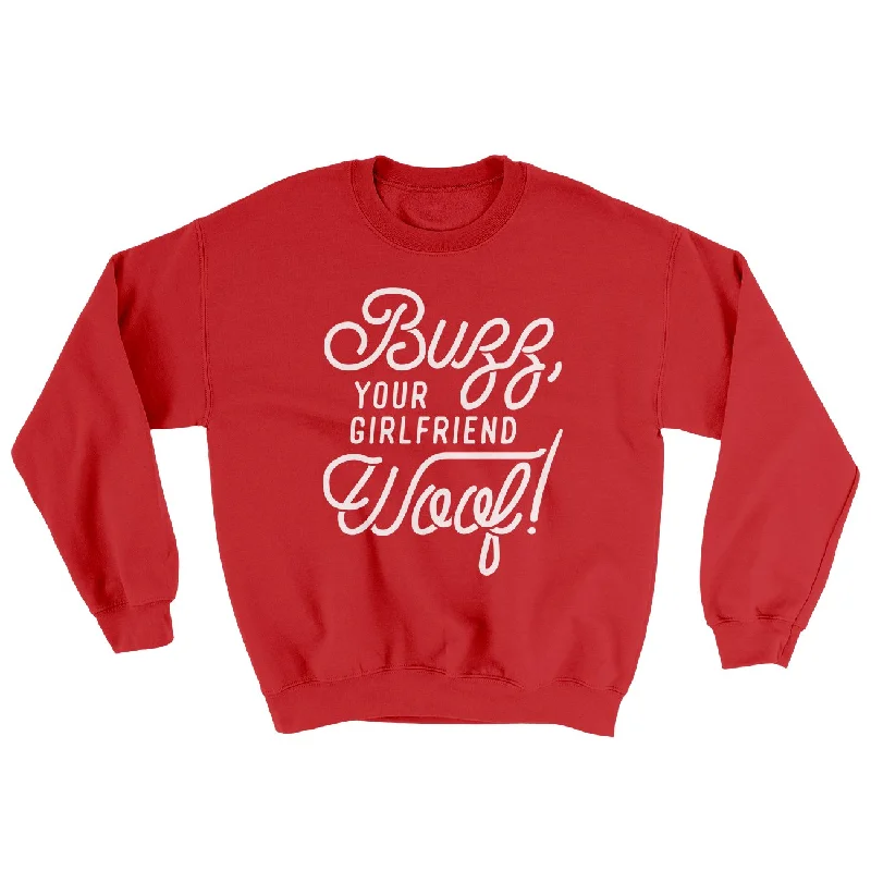 Buzz, Your Girlfriend, Woof Funny Movie Men/Unisex Ugly Sweater