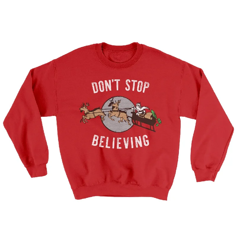 Don't Stop Believing Men/Unisex Ugly Sweater