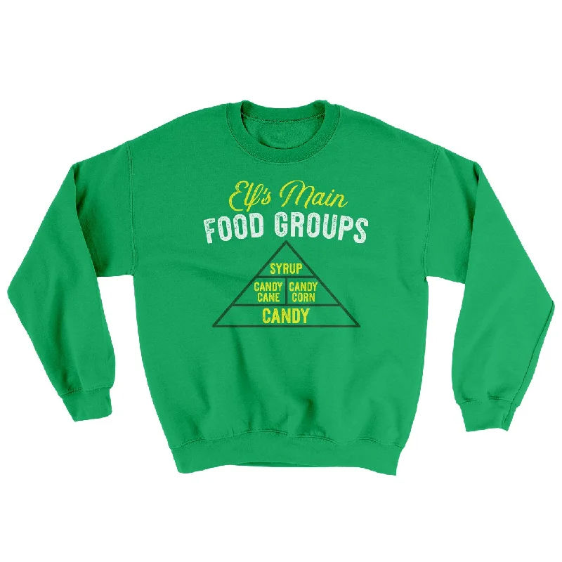 Elf Food Groups Ugly Sweater