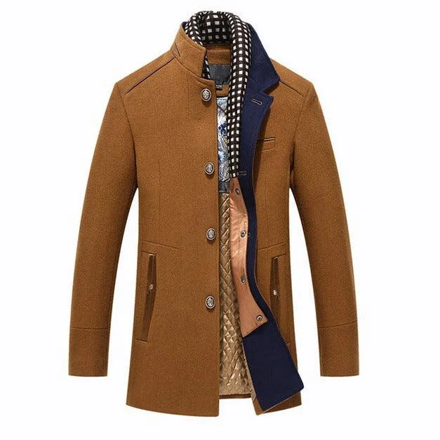 Men's woollen overcoat