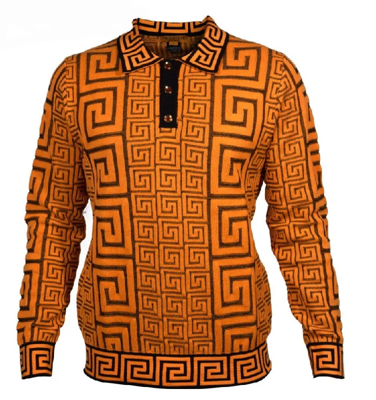 Prestige Greek Key Polo Sweater