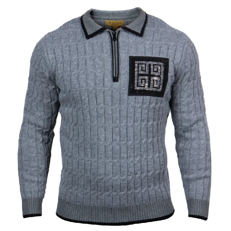 Prestige Half Zip Cable Sweater