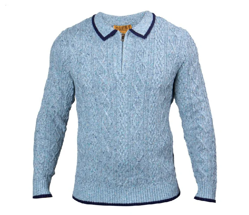 Prestige Polo Wool Blend Cable Sweater